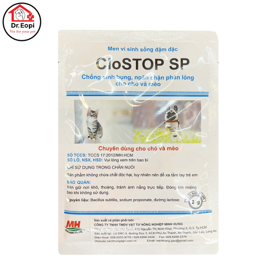 Men phòng và trị tiêu chảy cho chó mèo Genyo - Nguyên liệu nhập mỹ - Clostop 20g